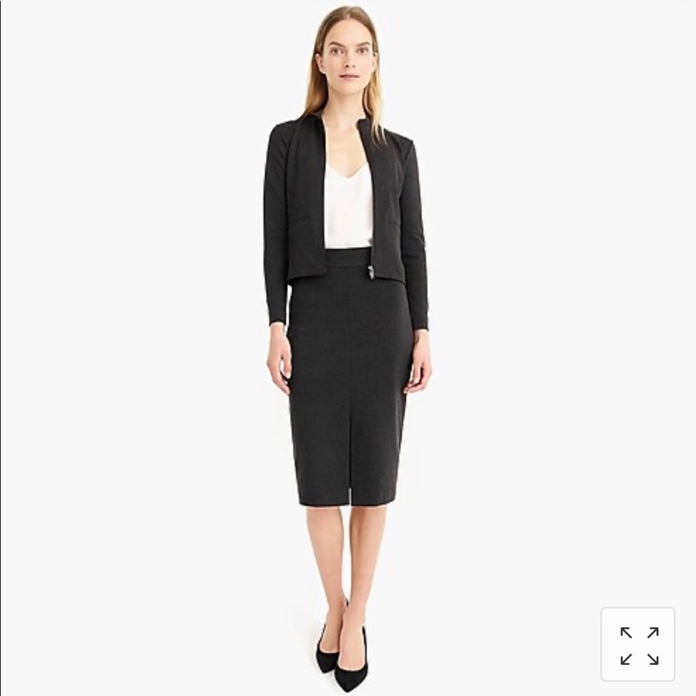 J Crew Petite zip-front jacket in eco ponte 4P